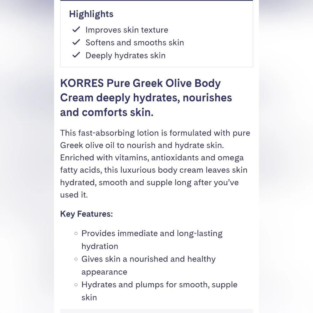 KORRES Pure Greek Olive Oil Cream Sea Salt